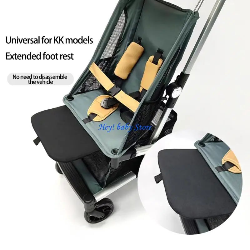 Adjustable Baby Stroller Footrest Leg Rest Panel & Secure Straps