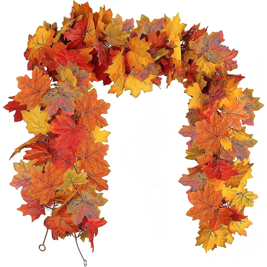 Artificial Autumn Leaf Vine Garland for Wedding & Home Decor
