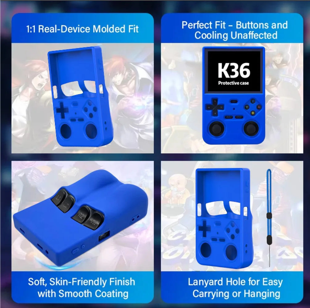 Soft Silicone Case For K36 Storage Bag Anti-Slip Anti-Scratch Anti-Shock Anti-Fall Protective Cover Game Accessories Peaceful Pleasures Health and Wellness