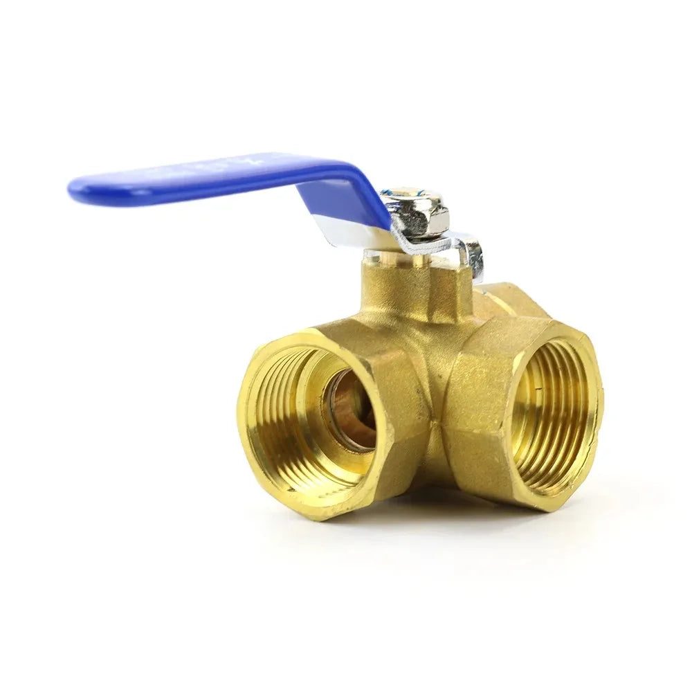 BSP Brass 3-Way Ball Valve T-Port L-Port | 1/4" to 1" Sizes