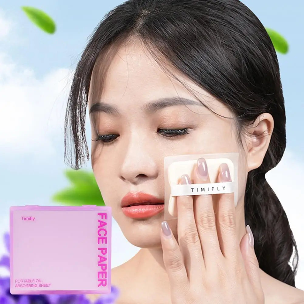 Oil-absorbing Tissue With Mirror Removes Excess Oil Wipes Face Tools Cleanser Facial Face Cleaning Tools 3 IN 1 100PCS Peaceful Pleasures Health and Wellness