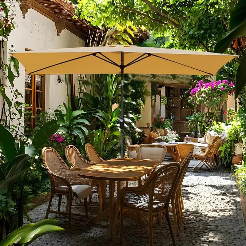 Patio Umbrella Surface Replacement Cloth Rainproof Sunshade Cloth Rectangular Umbrella Canopy Replacement Garden Accessories Peaceful Pleasures Health and Wellness