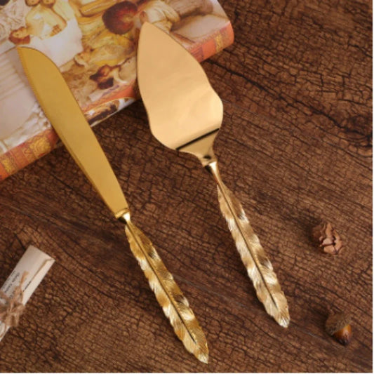 2Pcs Wedding Cake Knife and Shovel Pizza Bread Knife Wedding Supplies Cake Knife Triangle Bread Shovel Baking Tools Peaceful Pleasures Health and Wellness