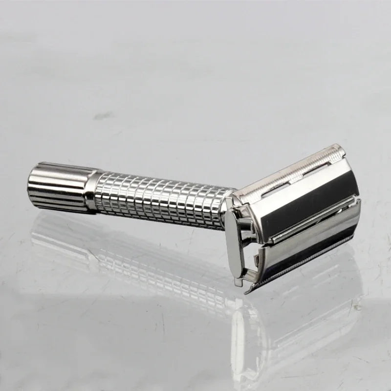 Men's Stainless Steel Safety Razor Holder Set – 3pcs Safety Razor Holder Peaceful Pleasures Health and Wellness