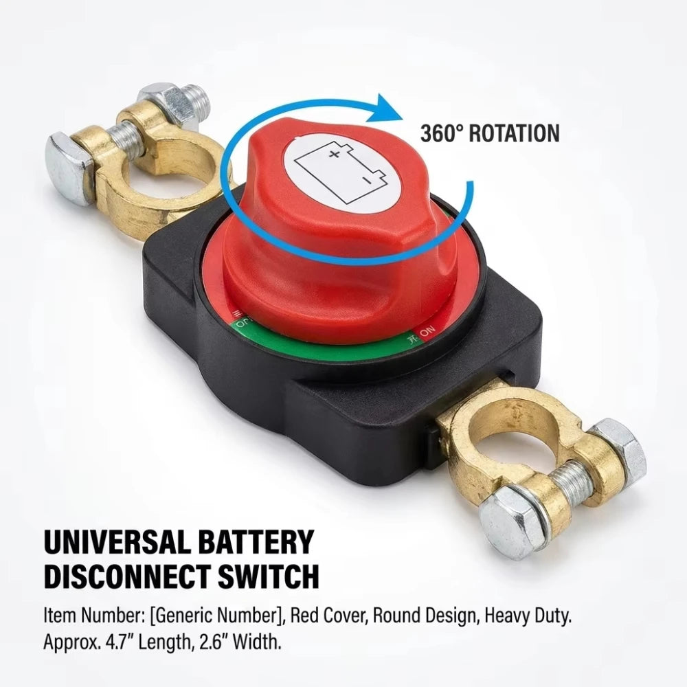 Universal Car Battery Disconnect Switch Manual Circuit Breaker Anti-Power Off Leakage Protector Universal Auto Parts Peaceful Pleasures Health and Wellness
