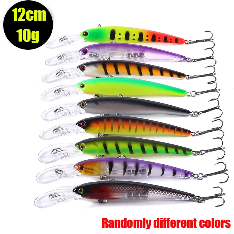 2026 New 3/5/8Pcs Luya Fishing Lure Set, Random Bionic Minnow/VIB Artificial Bait with Double Hooks, Outdoor Angling Tackle Peaceful Pleasures Health and Wellness MI125 8pcs Random Colors