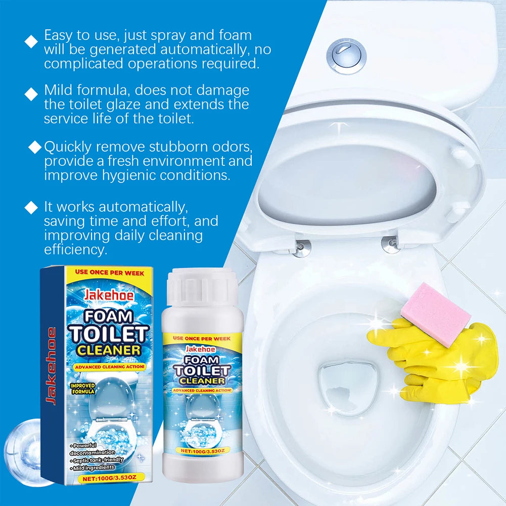 Toilet Powerful Cleaner 360 Degree All Round Descaling Deodorizing Foam Cleaner Odor Free Toilet Deodorizer Liquid For Bathroom Peaceful Pleasures Health and Wellness