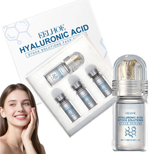 Hyaluronic Acid Face Serum & Microneedle Roller Set | EELHOE Hyaluronic Acid Serum Peaceful Pleasures Health and Wellness