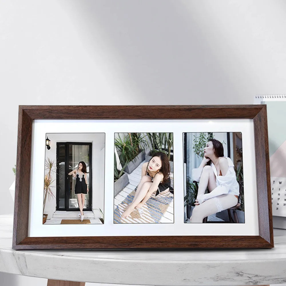 Modern 6-Inch Wooden Collage Photo Frame | Desktop Stand