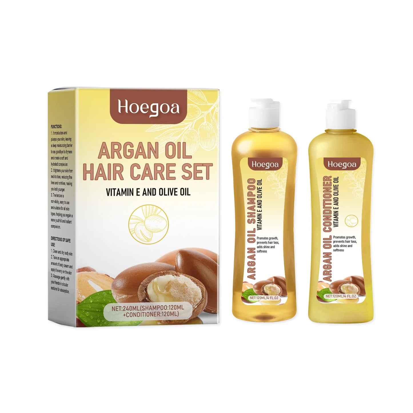 Hair Growth Shampoo Conditioner Set Repairing Strengthen Root Deep Nourish Anti Frizzy Dry Hair Oil Control Smoothing Hair Care Peaceful Pleasures Health and Wellness Moroccan Oil