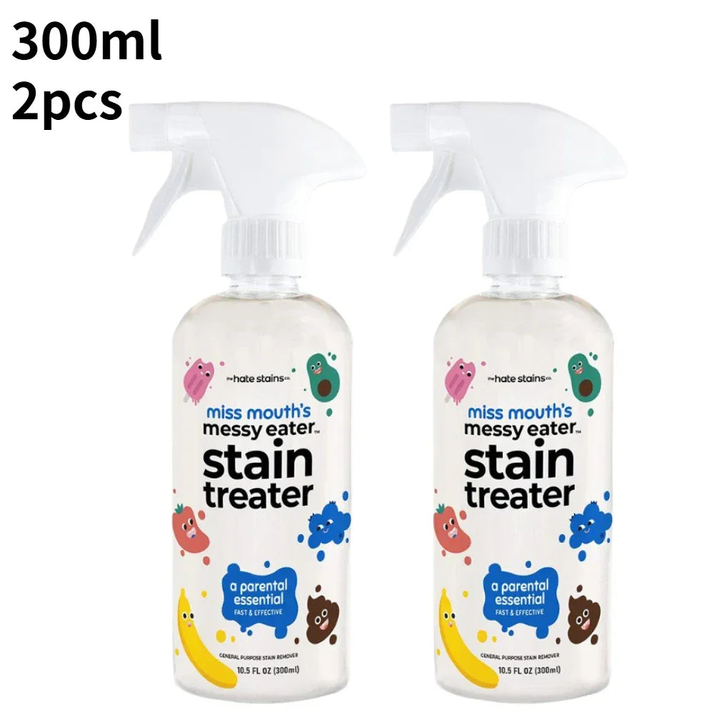 Stain Remover Spray Portable Stain Treater For Laundry Fabric Oil Remover Clothing Stain Remover For Clothes Stain Treater Spray Peaceful Pleasures Health and Wellness 300ml 2PCS