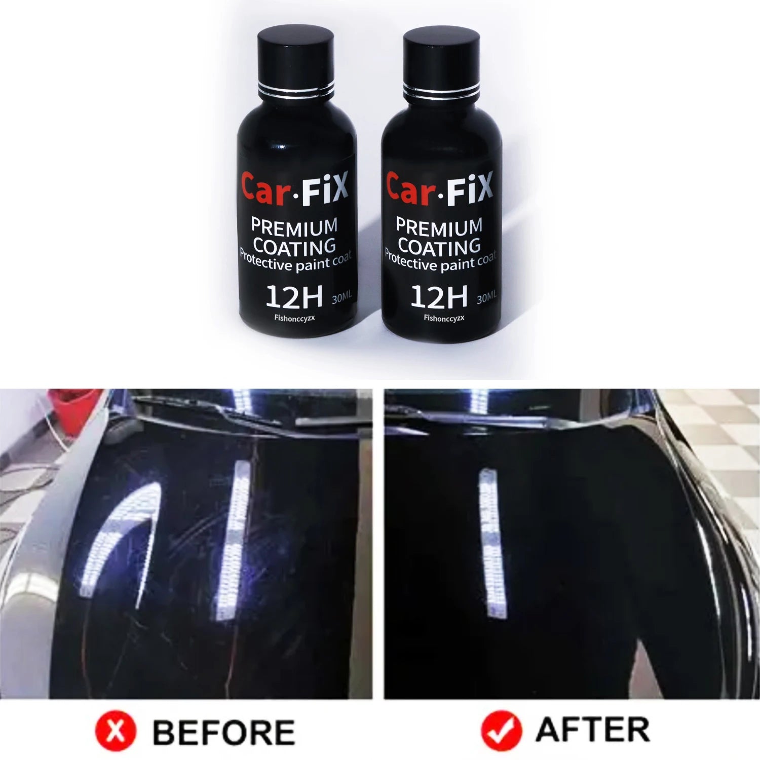 2Pcs 12H Ceramics for Car Polish Liquid Ceramic Coat Hydrophobic Glass Coating Paint Protective Foil Care Anti-scratch Auto Wax Peaceful Pleasures Health and Wellness