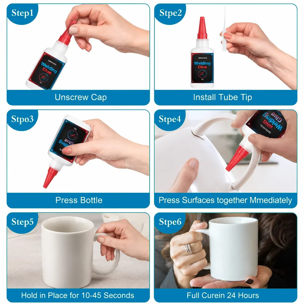 MIRAVEXL 50g Universal Super Glue – Instant High-Strength Adhesive