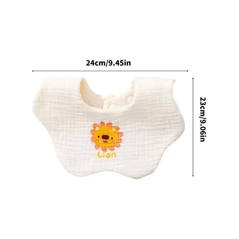 Baby Cotton Feeding Bib | 360° Rotating Cartoon Drool Bib