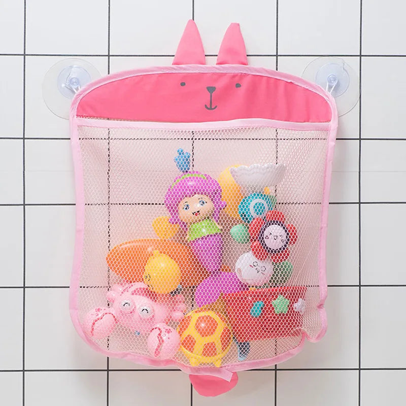 Bath Toy Organizer Mesh Net Bag – Quick Dry Bathroom Storage