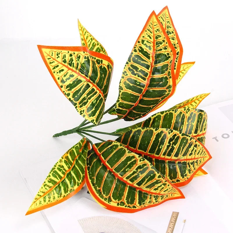 Artificial Silk Taro & Dieffenbachia Leaf Plant – Home Decor