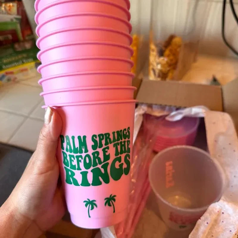 Palm Springs Bachelorette Straw Cup | Bridesmaid Party Gift