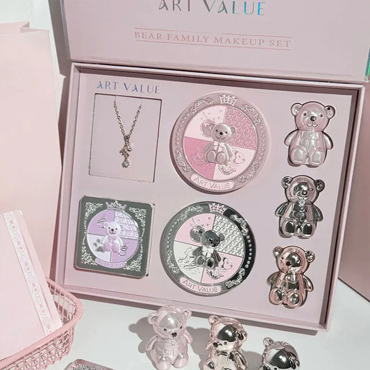 Art Value 7-Piece Makeup Set – Lip, Blush, Eyeshadow & Necklace Makeup Gift Set Oasis Select Makeup Kits
