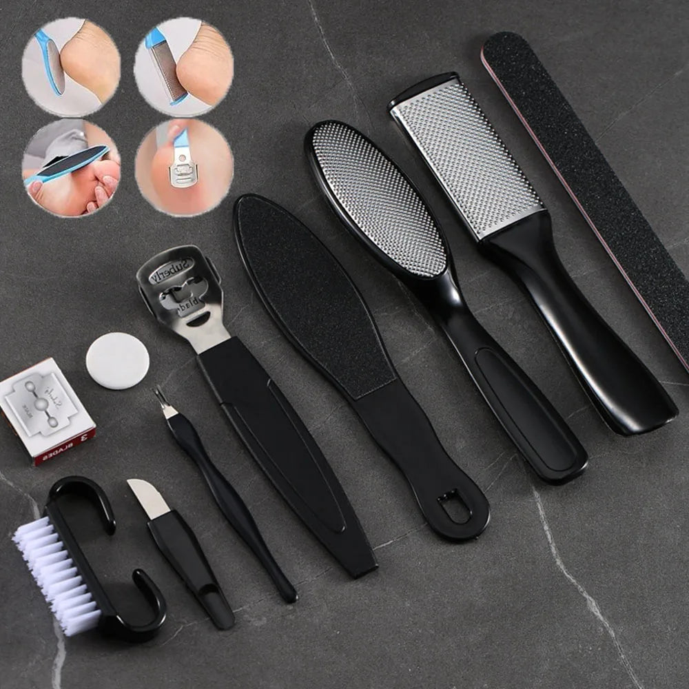 Double-Sided Stainless Steel Foot Callus Remover & Scrub Set