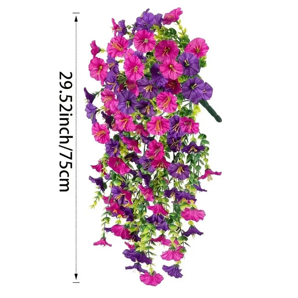 2-Pack UV Resistant Artificial Morning Glory Vines | Outdoor Décor