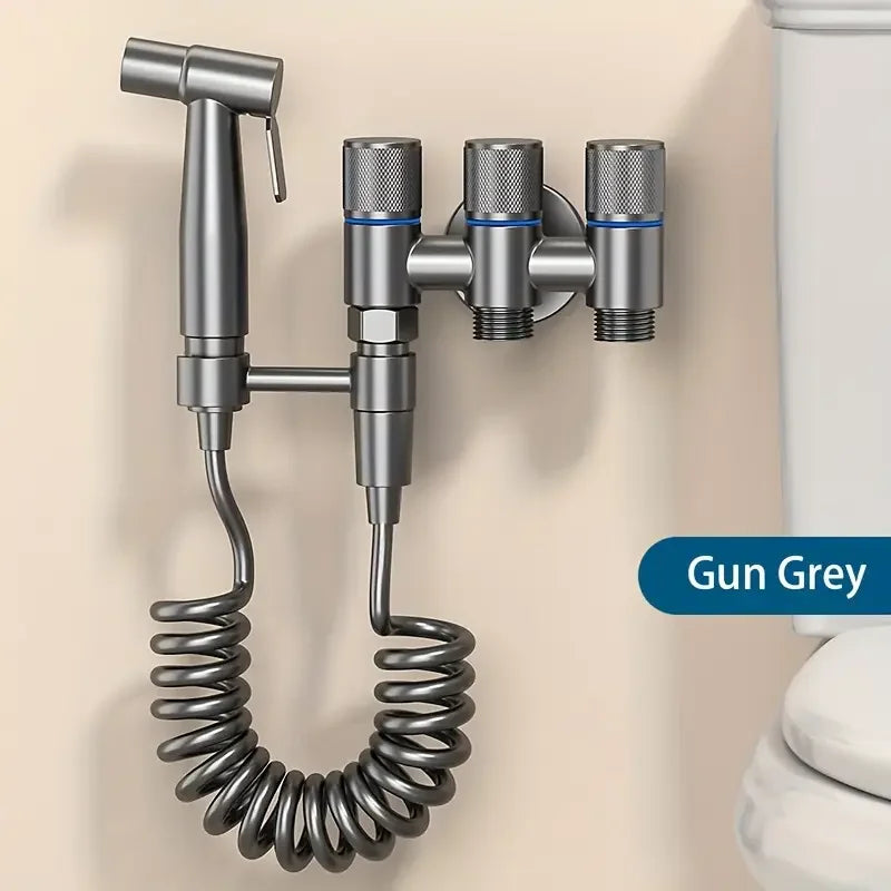 3-in-1 Wall-Mounted Stainless Steel Water Distributor & Spray Gun