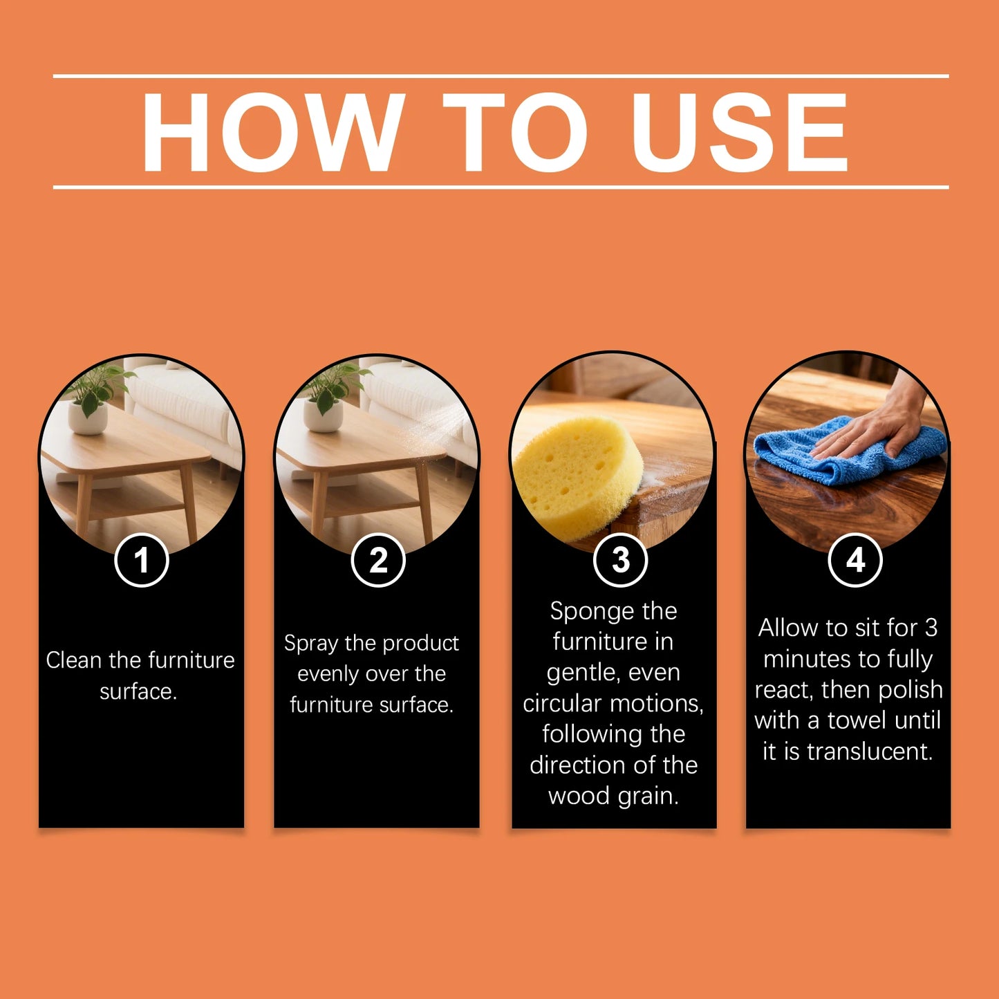 Beeswax Furniture Spray 355ml – Clean, Polish & Restore Wood Furniture Polish Spray Peaceful Pleasures Health and Wellness
