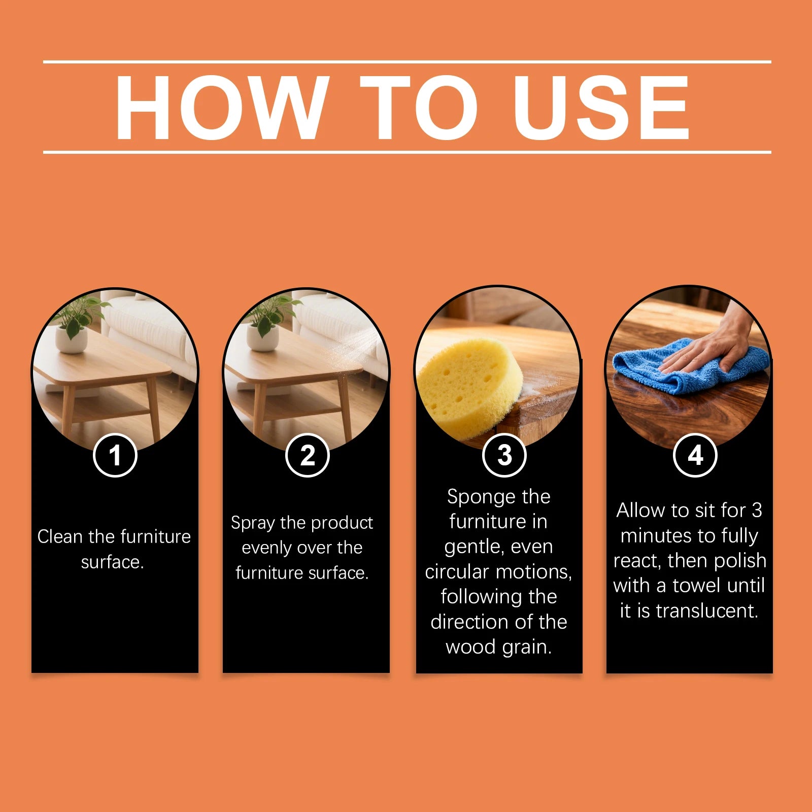 Beeswax Furniture Spray 355ml – Clean, Polish & Restore Wood Furniture Polish Spray Peaceful Pleasures Health and Wellness
