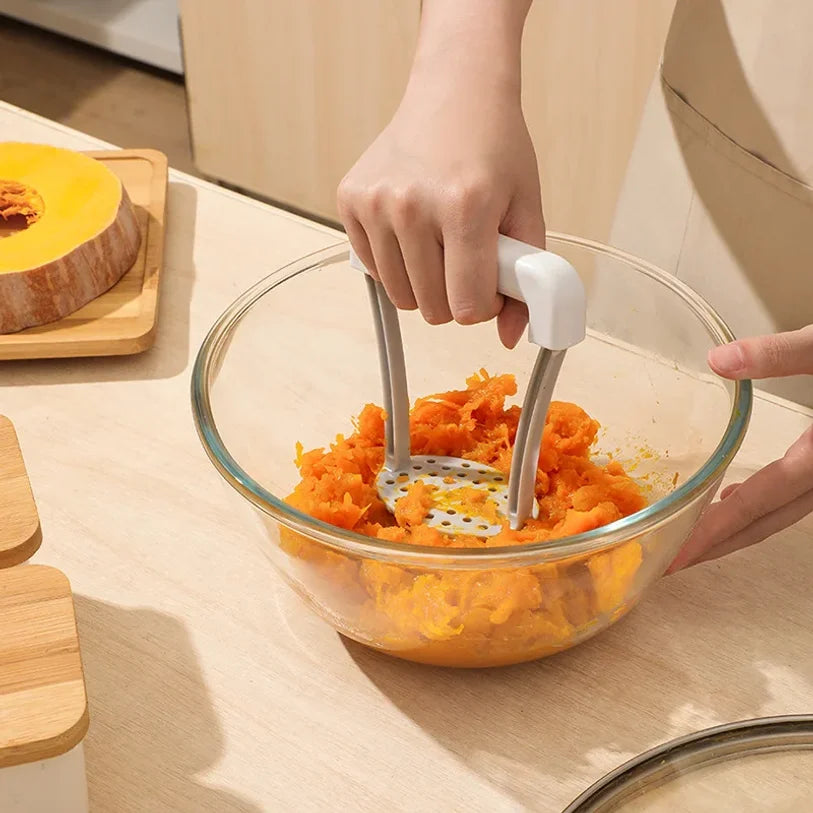 Manual Potato Masher & Ricer with Non-Slip Handle