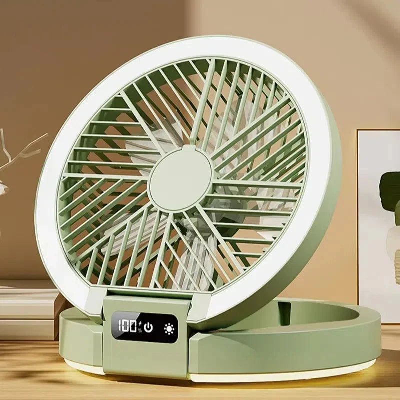 2025 Multi-Functional Electric Fan with LED Display Wireless Portable Home Silent Ventilation Desktop & Wall Mounted Cooling Fan Peaceful Pleasures Health and Wellness