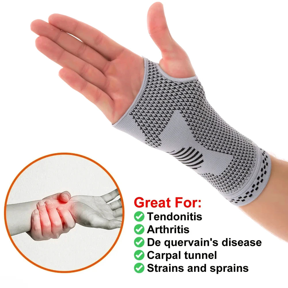 WEFITON 2-Pack Wrist Compression Sleeves | Carpal Tunnel Relief Wrist Compression Sleeve Peaceful Pleasures Health and Wellness