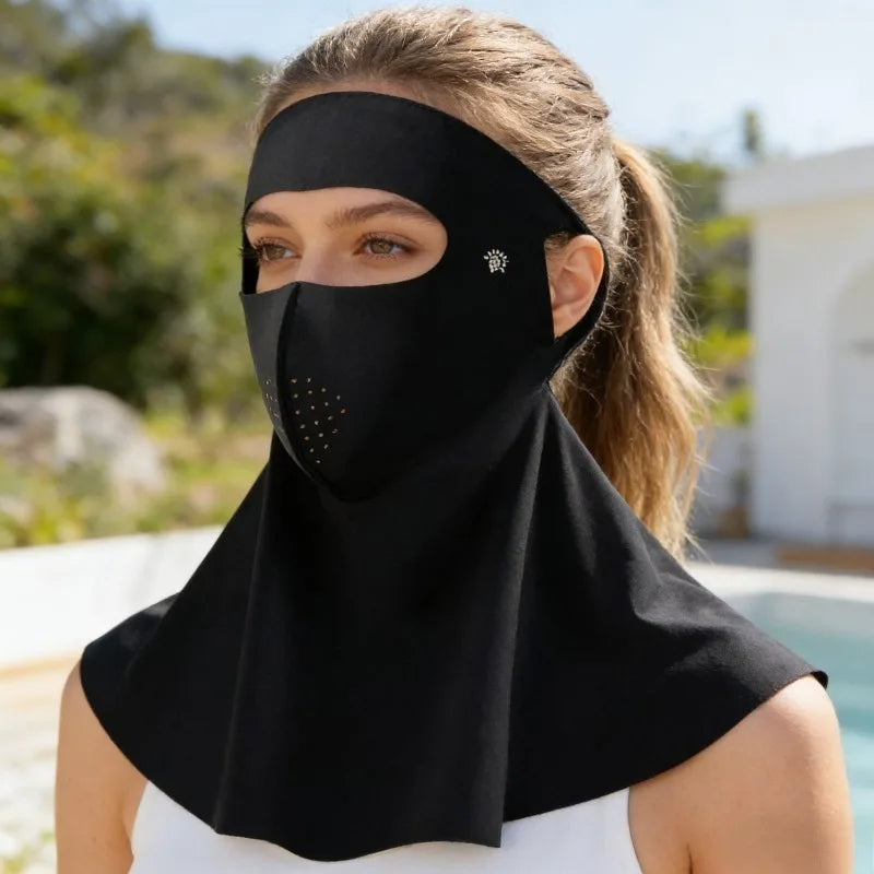 UPF50+ Ice Silk Sun Protection Face Mask & Neck Scarf
