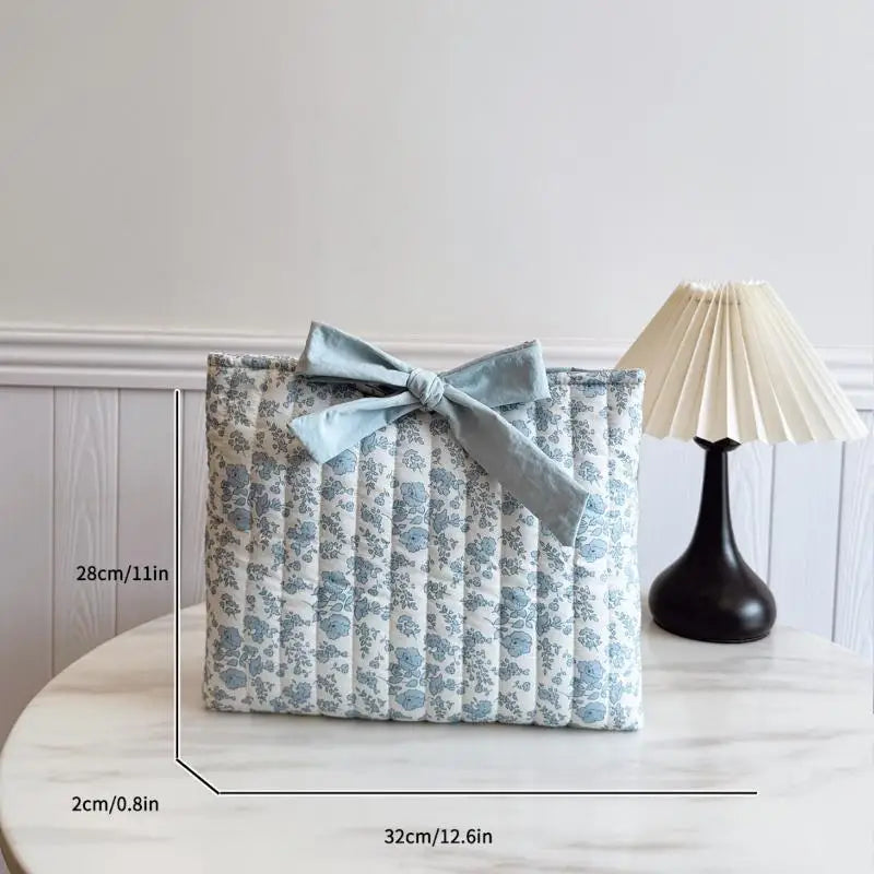 Floral Print Fabric Makeup Bag – Women's Travel Cosmetic Pouch