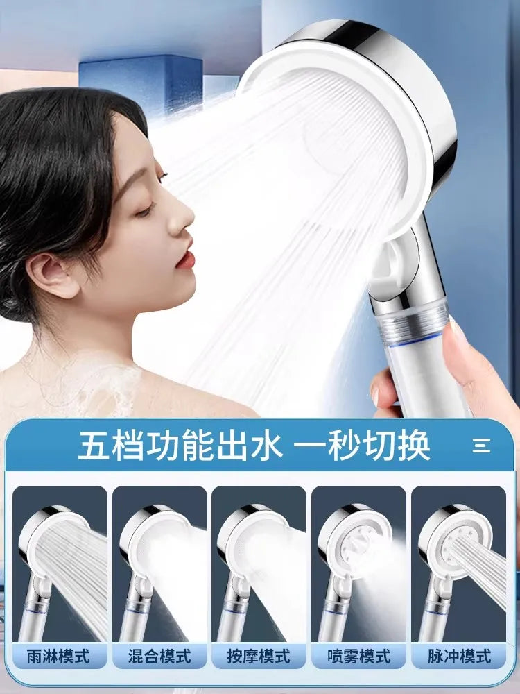 High Pressure Shower Head – 5 Jet Modes & Built-In Filter