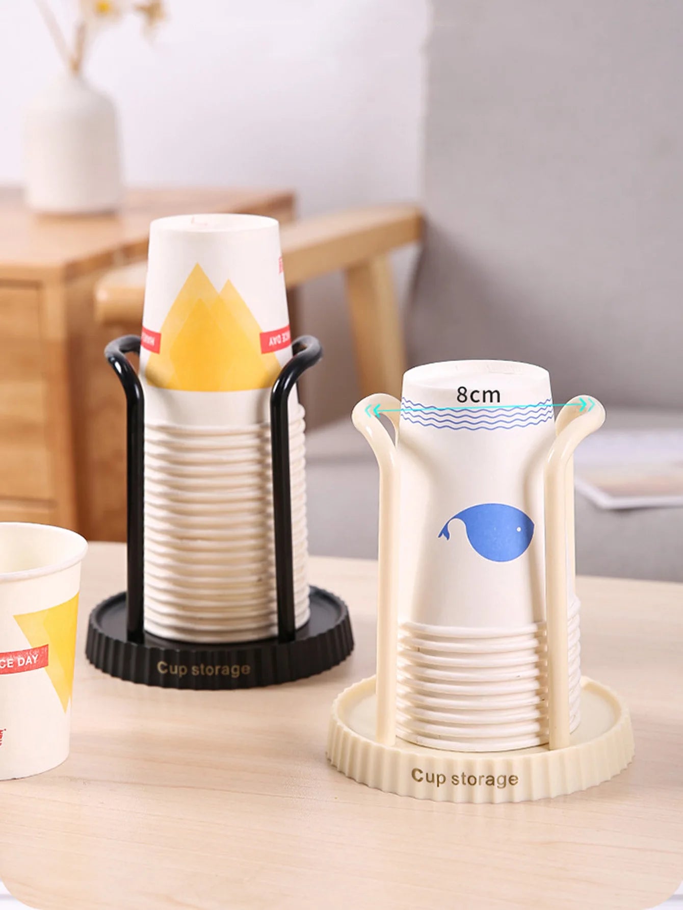 1Pc Disposable Cup Storage Holder Picker Multifunctional Desktop Cup Storage Rack Household Coffee Cup Holder for Home Organizer Peaceful Pleasures Health and Wellness