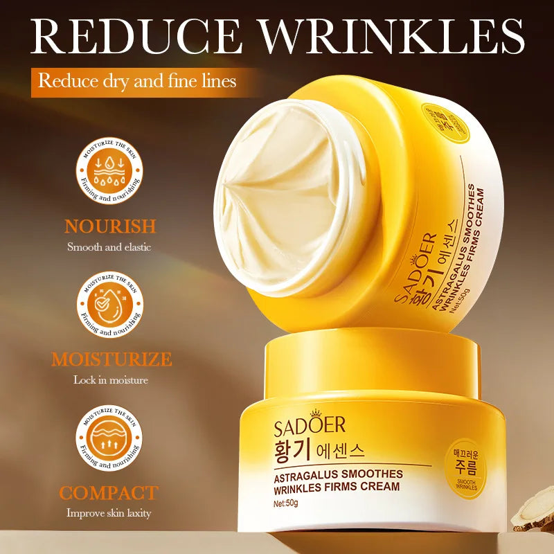Astragalus Cream Brightening Moisturizing Improving Roughness Tenderness Repair Cream Deep Hydration Anti-Aging Facial Skin Care Peaceful Pleasures Health and Wellness