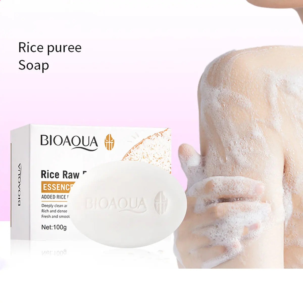Rice Essence Facial Cleansing Soap – Deep Clean & Moisturizing Facial Cleansing Soap Peaceful Pleasures Health and Wellness Rice soap 100g