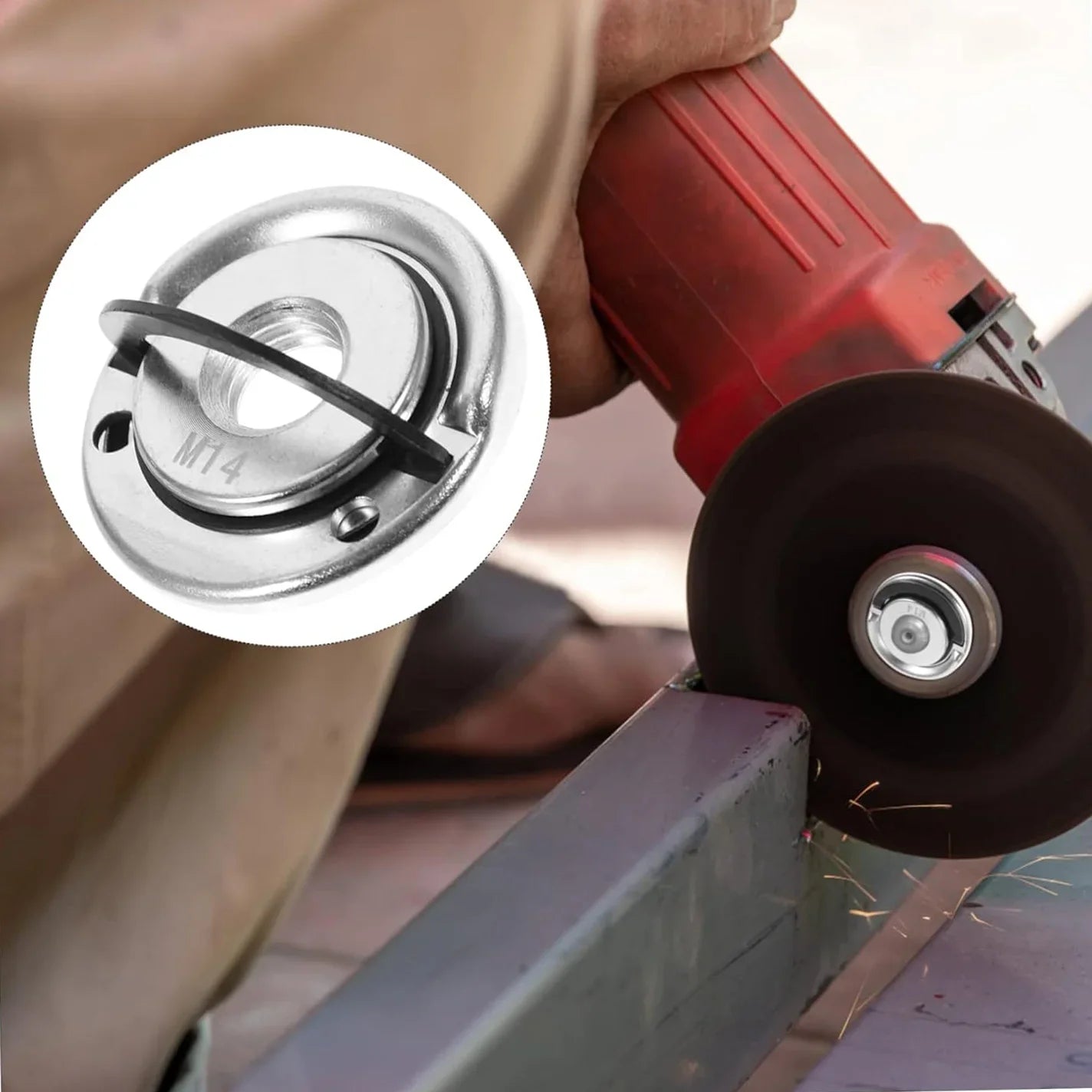 M14 Angle Grinder Platen – Self-Locking Quick Release Chuck