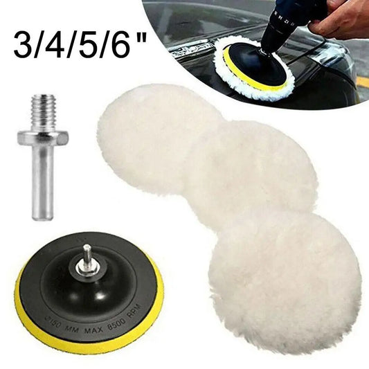1 Set car polishing disc For Polisher Machine Waxing Polishing Wool Car Polishing Pad Set Buffing Auto Paint Car 3/4/5/6Inch Peaceful Pleasures Health and Wellness