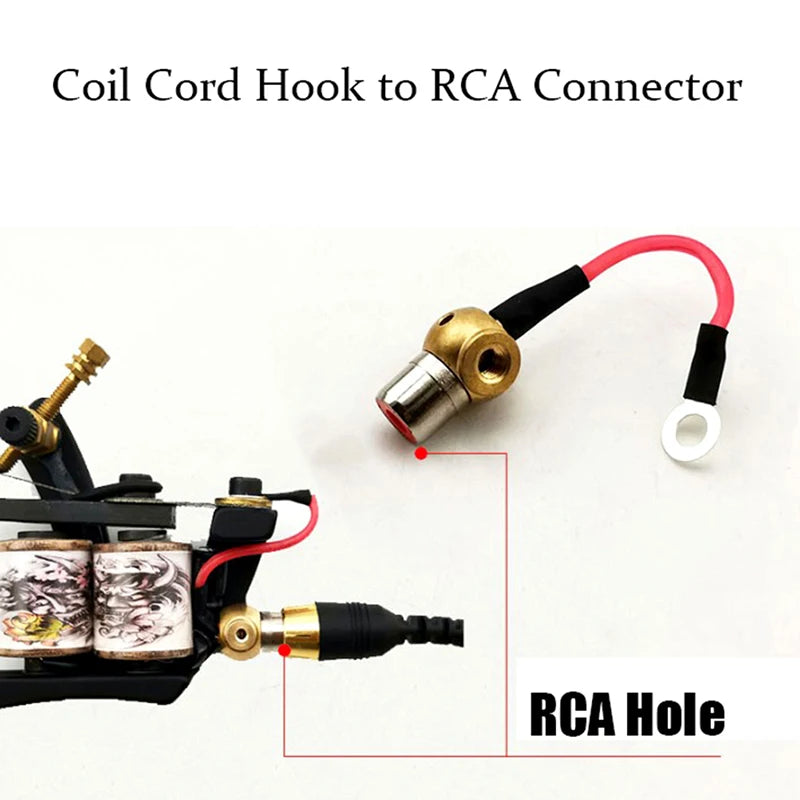 Red RCA Female Jack Connector for Coil Tattoo Machine