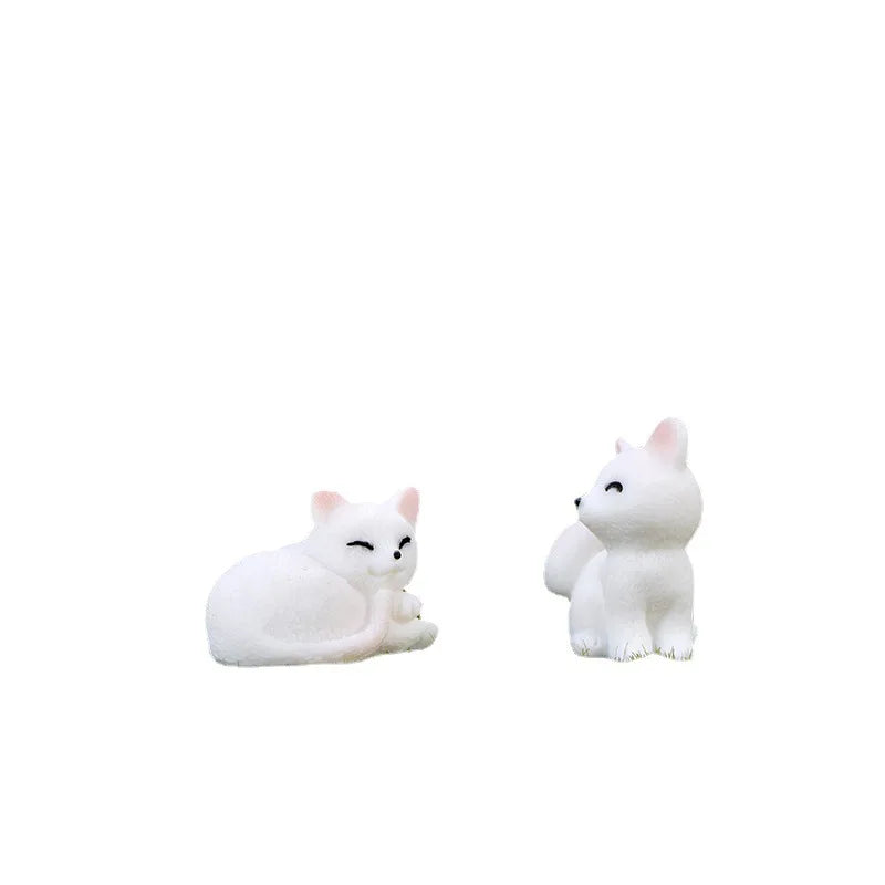 Mini Resin Bunnies Miniature Figures Little Rabbit Ornament Micro Landscape Dollhouse Decoration Crafts Living Room Decoration Peaceful Pleasures Health and Wellness