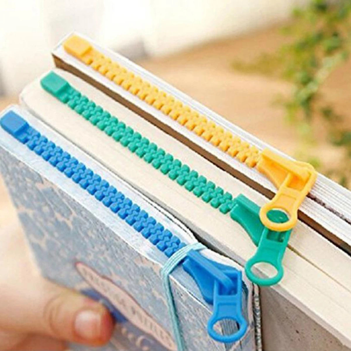 Creative Zipper Bookmark Dual-function Organizer Divided Pages Easy