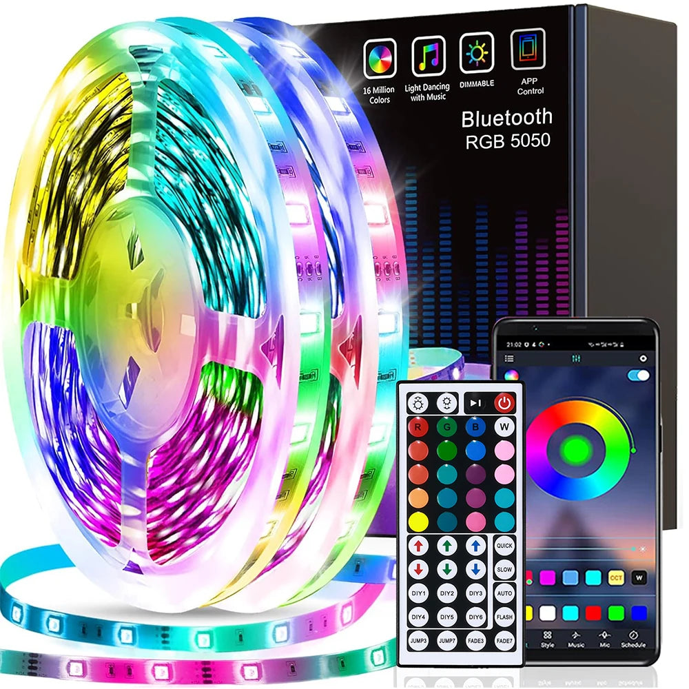 RGB 5050 USB LED Strip Lights | App & Remote Control
