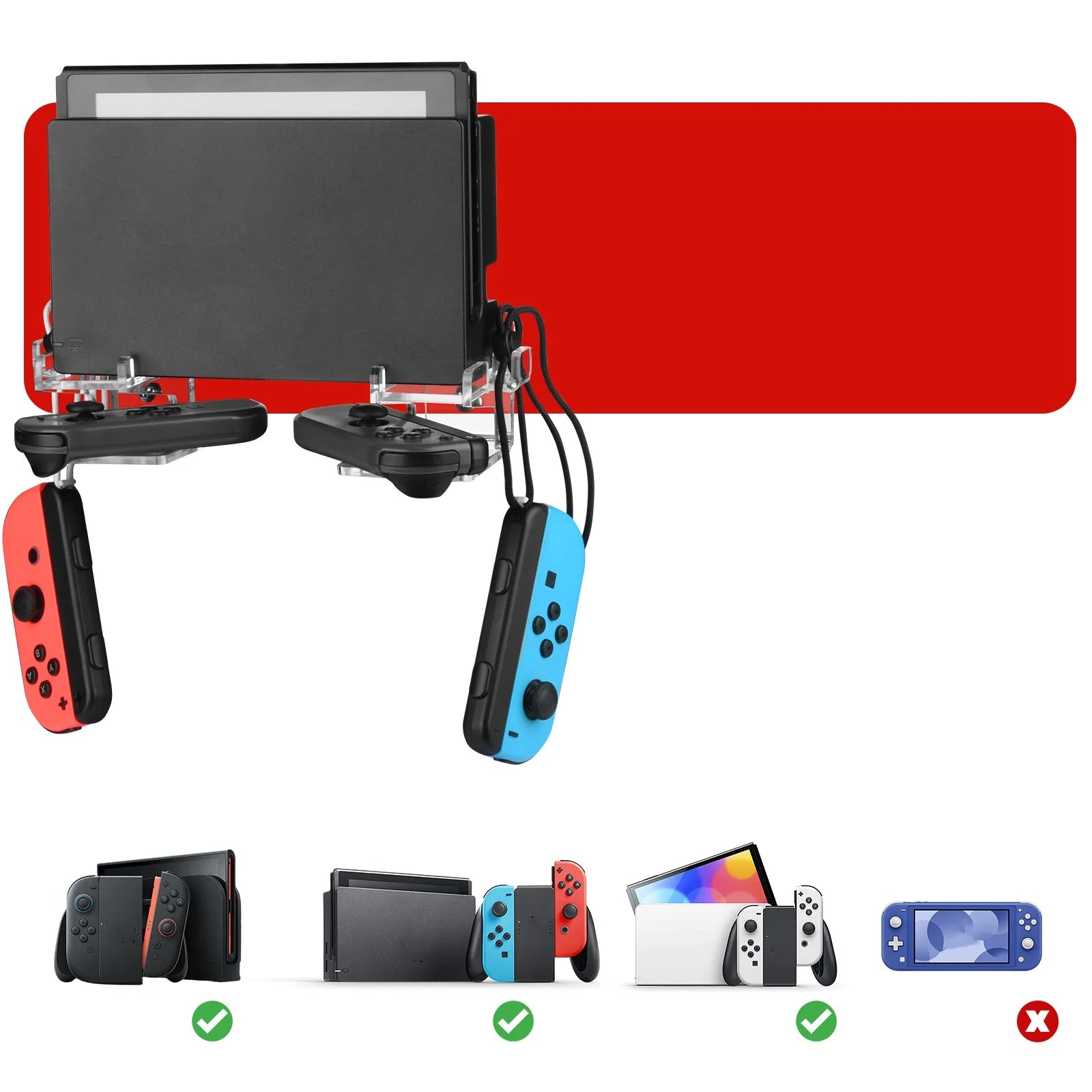 A Set Of Mounting Brackets For Switch 1/2 Console Wall Mount Bracket Console Storage Bracket With Screws Easy To Install Peaceful Pleasures Health and Wellness