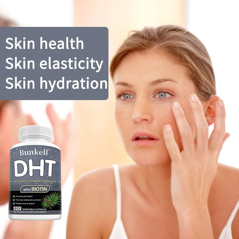 DHT Blocker, Premium Hair Care Formula, with Biotin Supplement, Support Healthy Hair, Skin, and Nails, Promote Immune System Peaceful Pleasures Health and Wellness