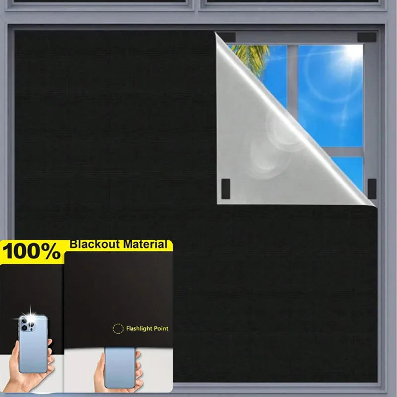 Self-Adhesive Blackout Curtain Cut-to-Size | Travel & Dorm