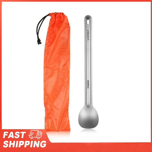 Lixada Portable Dinner Spoon Cutlery Camping Backpacking Picnic Peaceful Pleasures Health and Wellness
