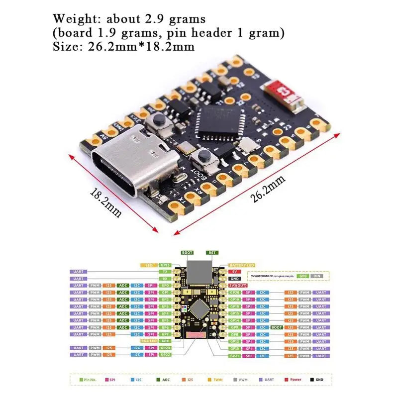 New ESP32-C6 SuperMini Development Board Microcontroller Programming Learning Controller Core Board Peaceful Pleasures Health and Wellness