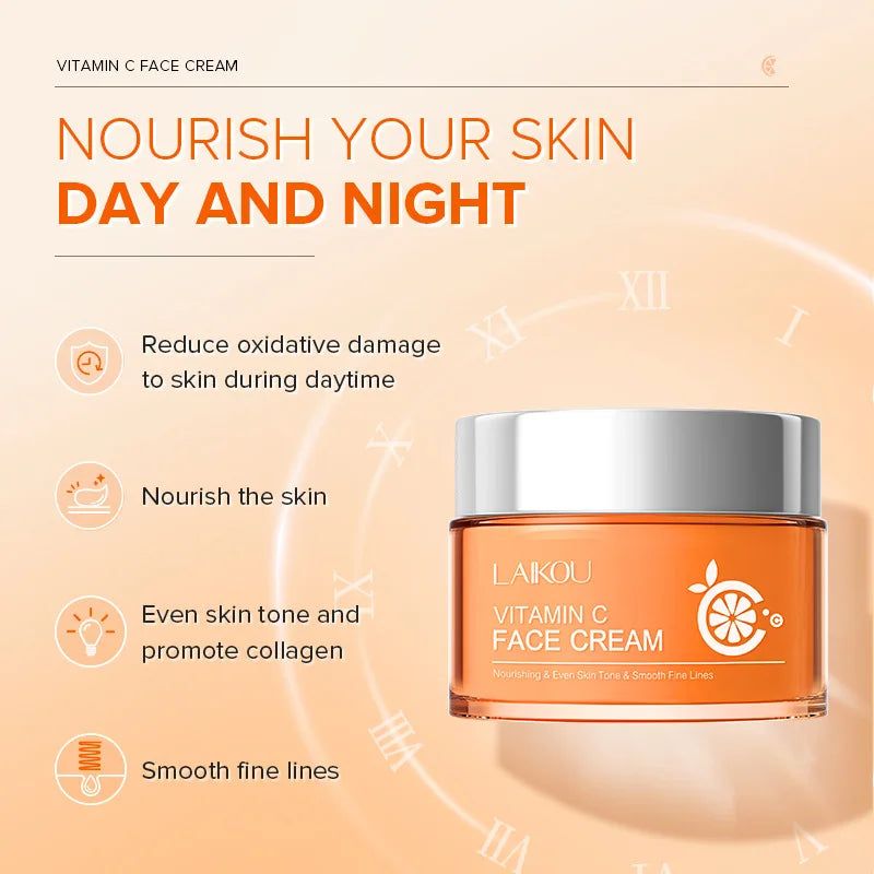 LAIKOU Vitamin C Facial Cream 50g Delicate Hydrating Moisturising Skin Care Products Peaceful Pleasures Health and Wellness