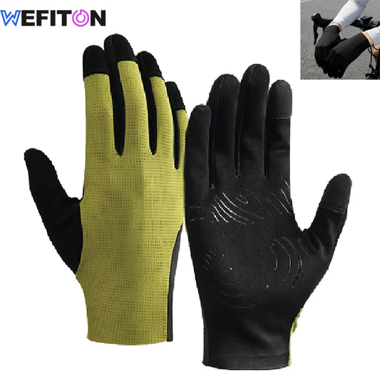 1Pair Breathable SBR Anti-Slip Cycling Gloves Full Finger Touch Screen Thin Summer Bike Gloves for Men Women Mountain Bicycle Peaceful Pleasures Health and Wellness