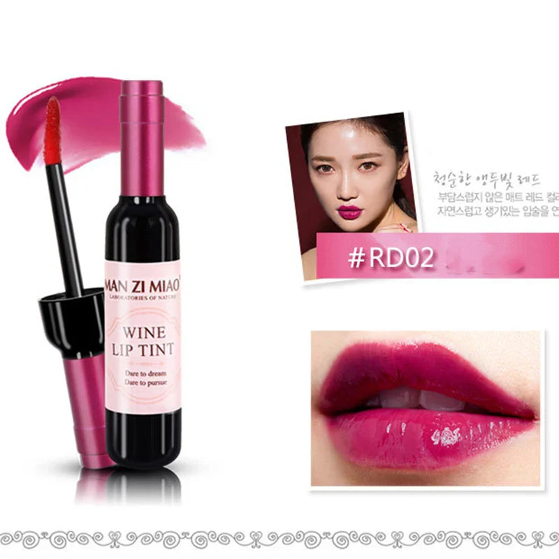 Wine Bottle Lip Gloss – Waterproof Long-Lasting Tint, 6 Colors